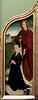 Triptyque de la famille Sedano : volet droit : Marie, épouse de Jean de Sedano, en prière avec saint Jean l'Évangéliste ; face externe : Ève, nue, image 9/11