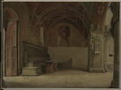 Un tribunal civil italien au quinzième siècle dans le palais des podestats à Pistoia, image 1/4