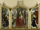 Triptyque de la famille Sedano : centre : La Vierge et l'Enfant trônant en reine du ciel, entre deux anges musiciens, image 7/10