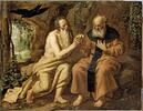 Saint Antoine et saint Paul ermites nourris par un corbeau, image 2/3