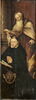Portrait de l’abbé Antoine Blondel avec saint Antoine, son saint patron, 1632
Avers (face interne) d’un volet droit de retable 
Au revers (face externe) : L’Empereur Charlemagne (ou un roi de France ?) remettant une charte de fondation d’abbaye à une religieuse, image 2/5