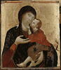 La Vierge et l'Enfant ; à droite à demi effacée, la stigmatisation de saint François, image 1/2