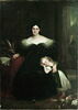 Madame Belloc et sa fille, Mme Jean-Hilaire Belloc, née Louise Swanton (1796-1881), écrivain et traductrice, femme de l'artiste, et sa fille cadette Adélaïde, dite Lily; au fond, le peintre., image 2/3