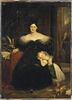 Madame Belloc et sa fille, Mme Jean-Hilaire Belloc, née Louise Swanton (1796-1881), écrivain et traductrice, femme de l'artiste, et sa fille cadette Adélaïde, dite Lily; au fond, le peintre., image 3/3