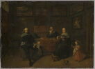 Réunion de famille dans un cabinet de tableaux, dit autrefois La Famille Van Eyck, image 1/3