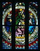 Vitrail composé de six panneaux : Adoration des Mages, image 1/3