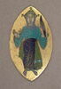 Plaque émaillée en forme de navette : sainte Foy (?), image 1/2
