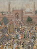 Cortège devant la grande mosquée de Delhi (page d'album), image 8/9