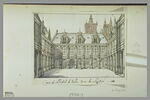 Intérieur de la cour de l'Hôtel de Ville de Paris, image 2/2