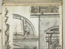 Partie droite de candélabre, revers de la façade de la basilique Santi Ambrogio e Carlo al Corso à Rome, image 1/3