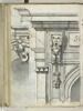 Détail de l'encadrement d'une des niches d'un saint du choeur de la basilique de Santi Ambrogio e Carlo al Corso, image 1/2