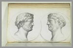 Deux médaillons représentant les profils de : 'ADRIANO' et 'TRAIANO', image 3/3