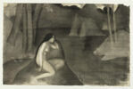 Nu aux rochers : jeune femme nue, assise sur un rocher, image 1/2