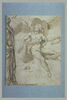 Enlèvement de Ganymède ; figure drapée vue de trois quarts de dos (coupée), image 2/2