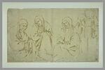 Les Saintes Femmes, assises, se désolant, et un moine, debout, image 2/2