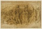 Bas-relief bachique de neuf figures, d'après l'antique, image 1/2