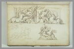 Quatre études de motifs décoratifs : figures féminines ailées assises ..., image 3/3