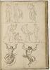 Etudes de six figures masculines dont deux accompagnées de putti ; deux ..., image 1/2