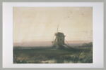 Paysage avec deux moulins, au soleil couchant, image 2/2