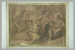 Saint Jean-Baptiste préchant, saint Pierre et saint Paul devant Jésus-Christ, image 2/2