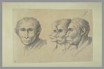 Quatre têtes d'hommes en relation avec le singe, image 2/3