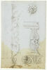 Motifs de rinceaux, détail du tône de Jupiter et frise décorative avec un masque d'homme, image 2/2