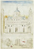 Façade d'une église Renaissance avec, au premier plan, des ruines antiques et des fruits, image 2/2