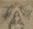 Vierge à l'Enfant en gloire entourée  de sainte Cécile et d'anges musiciens, image 3/7