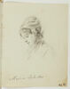 Portrait en buste de Mme Delarue, de trois quarts vers la gauche, coiffée d'un chapeau, image 2/2