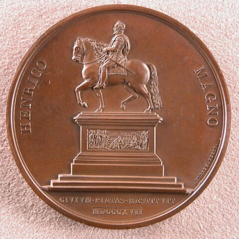 Médaille rétablissement statue équestre Henry IV 1817 (bronze Andrieu)