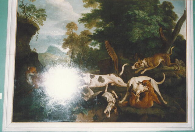 Rosace à Bride Dôme Verre - Chasseur De Renards équestre - H.A. Chapman 1960