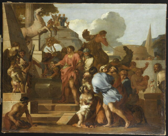 Impression Sur Toile Auguste Au Tombeau D'Alexandre Le Grand (1878) - Encadrée, Prête à Accrocher