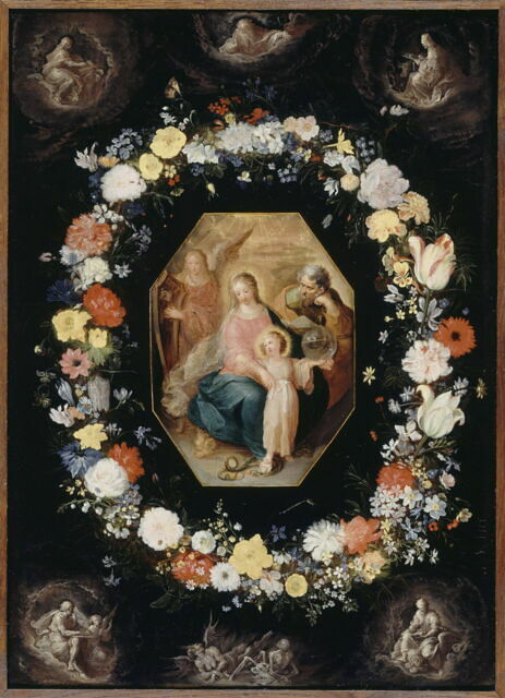 Emmena Tableau Art Sacré – La Nativité, Sainte Famille – 40 X 30 Cm – Toile Artisanale Avec Crochet