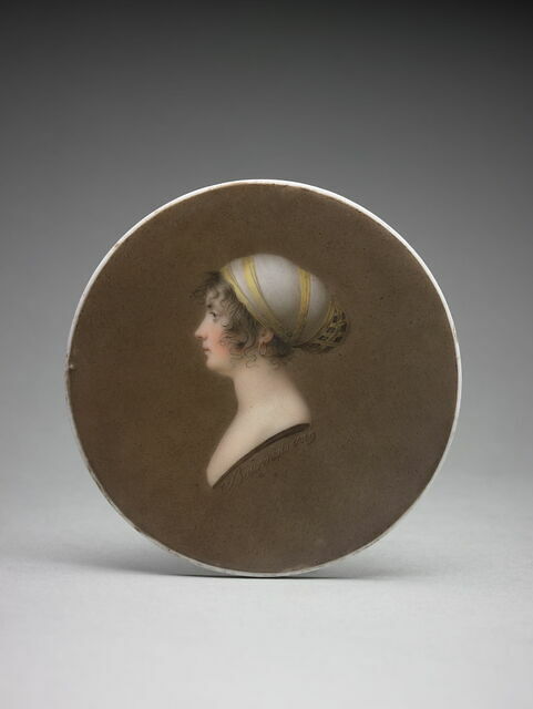 Constant Puyo | Portrait de femme avec médaillon | MutualArt