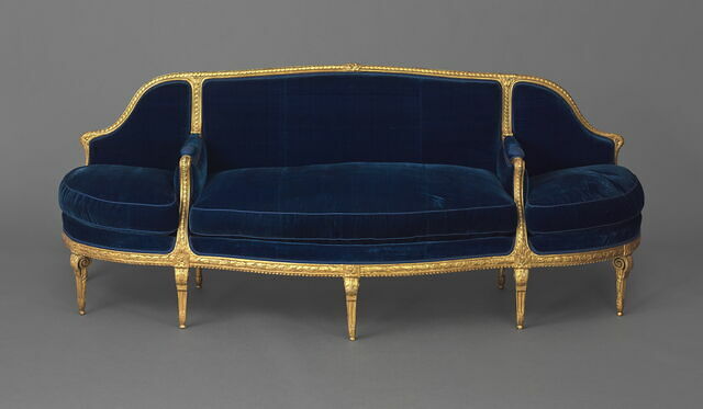 Grand canapé à oreilles, d'un ensemble de cinq pièces (OAR 159-163) -  Louvre Collections