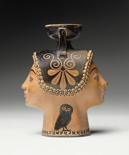 aryballe ; vase plastique