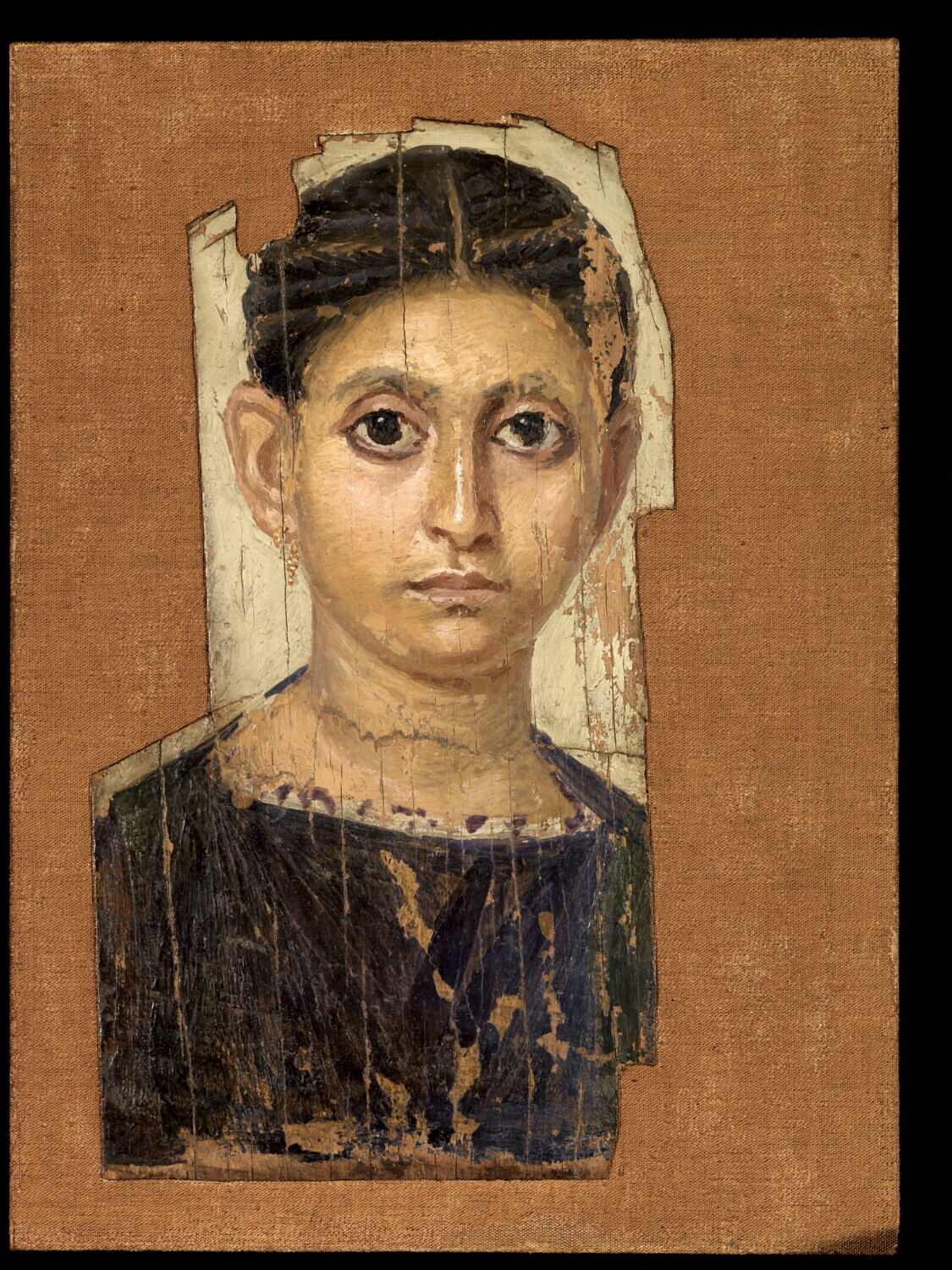 portrait de momie, époque romaine (attribution d'après style) (130 - 150)