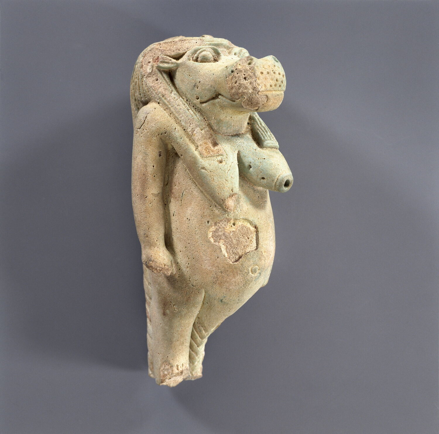 figurine ; vase plastique, XXVIe dynastie (attribution d'après style) (-664 - -525)