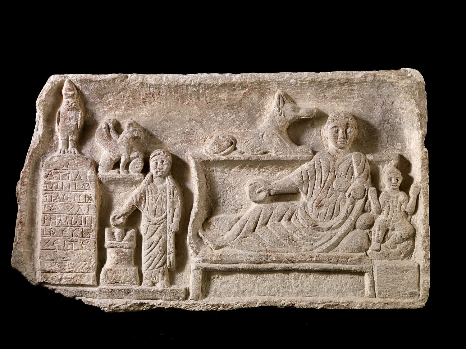 stèle ; stèle de type Kôm Abou Billou, époque romaine (attribution d'après style) (100 - 299)