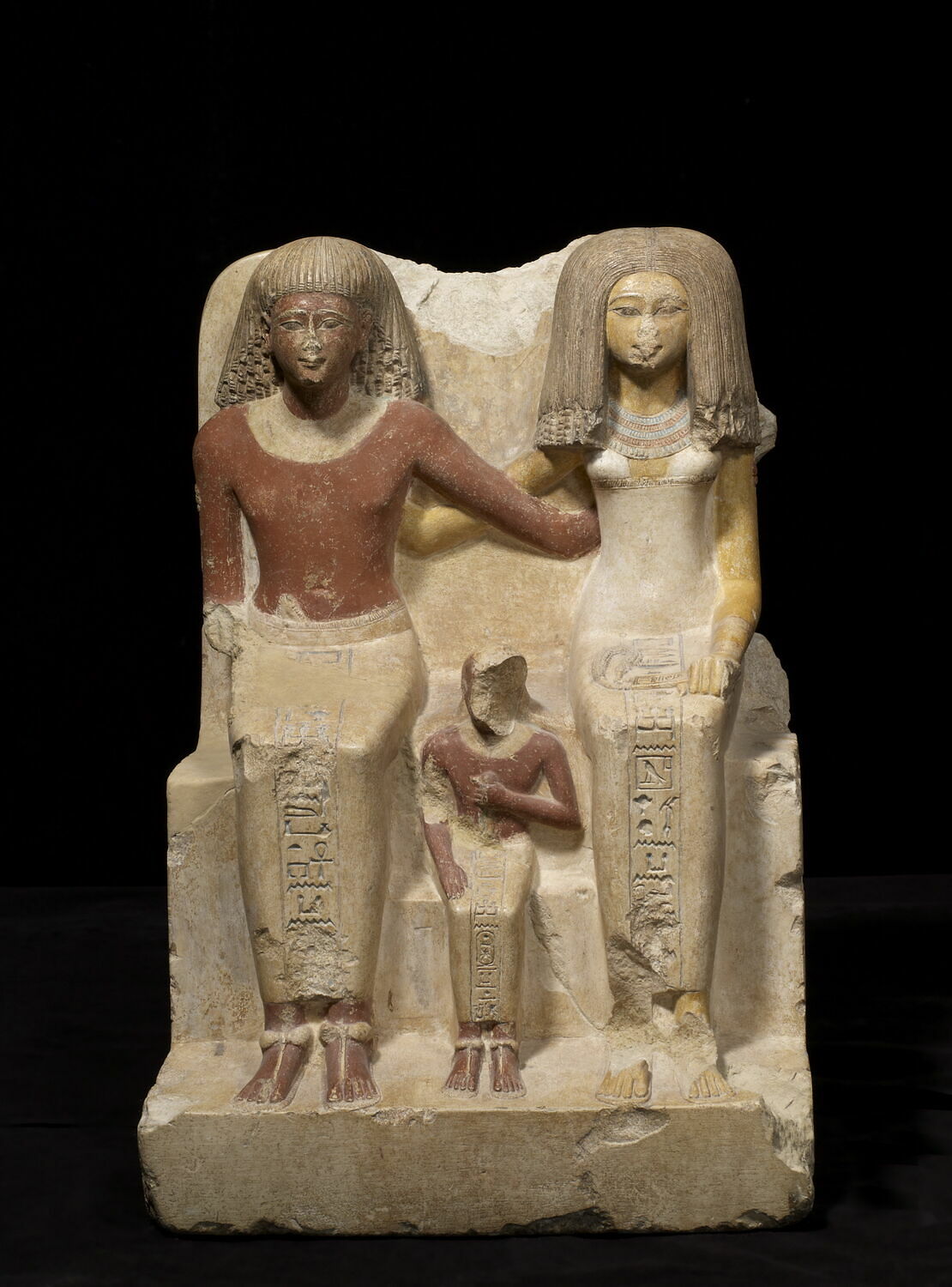 statue de groupe familial, Amenhotep II (inscription/dédicace/signature) (-1425 - -1398)