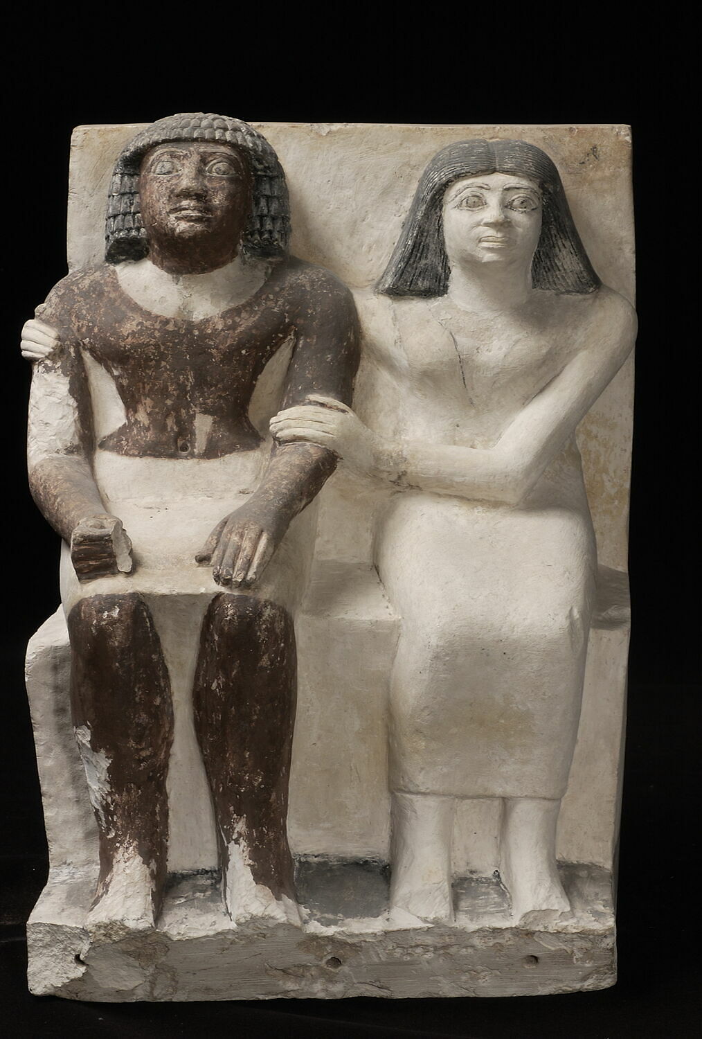 statue de couple, VIe dynastie (contexte de fouilles) (-2413 - -2250)