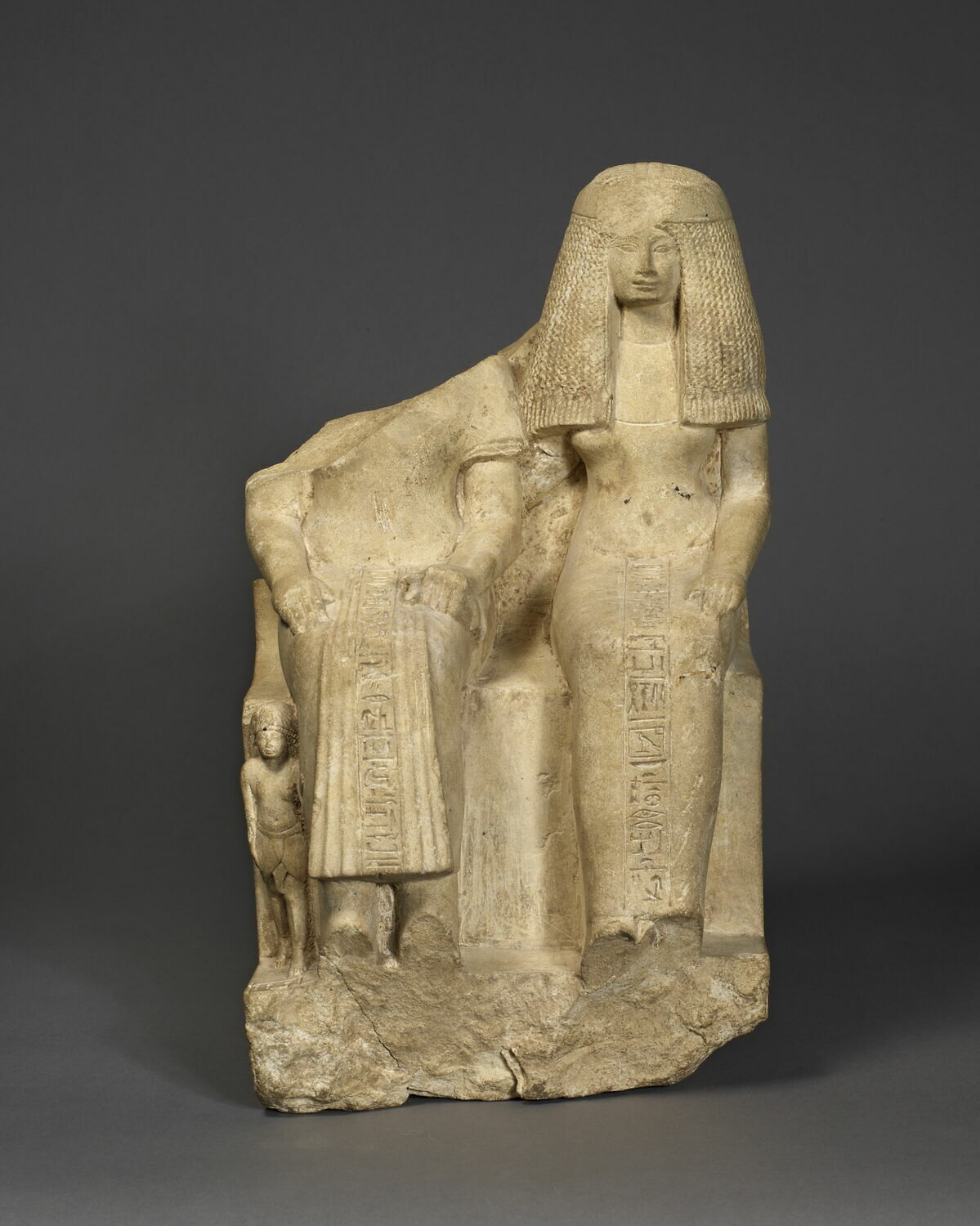statue de groupe familial, Amenhotep III (-1388 - -1349)