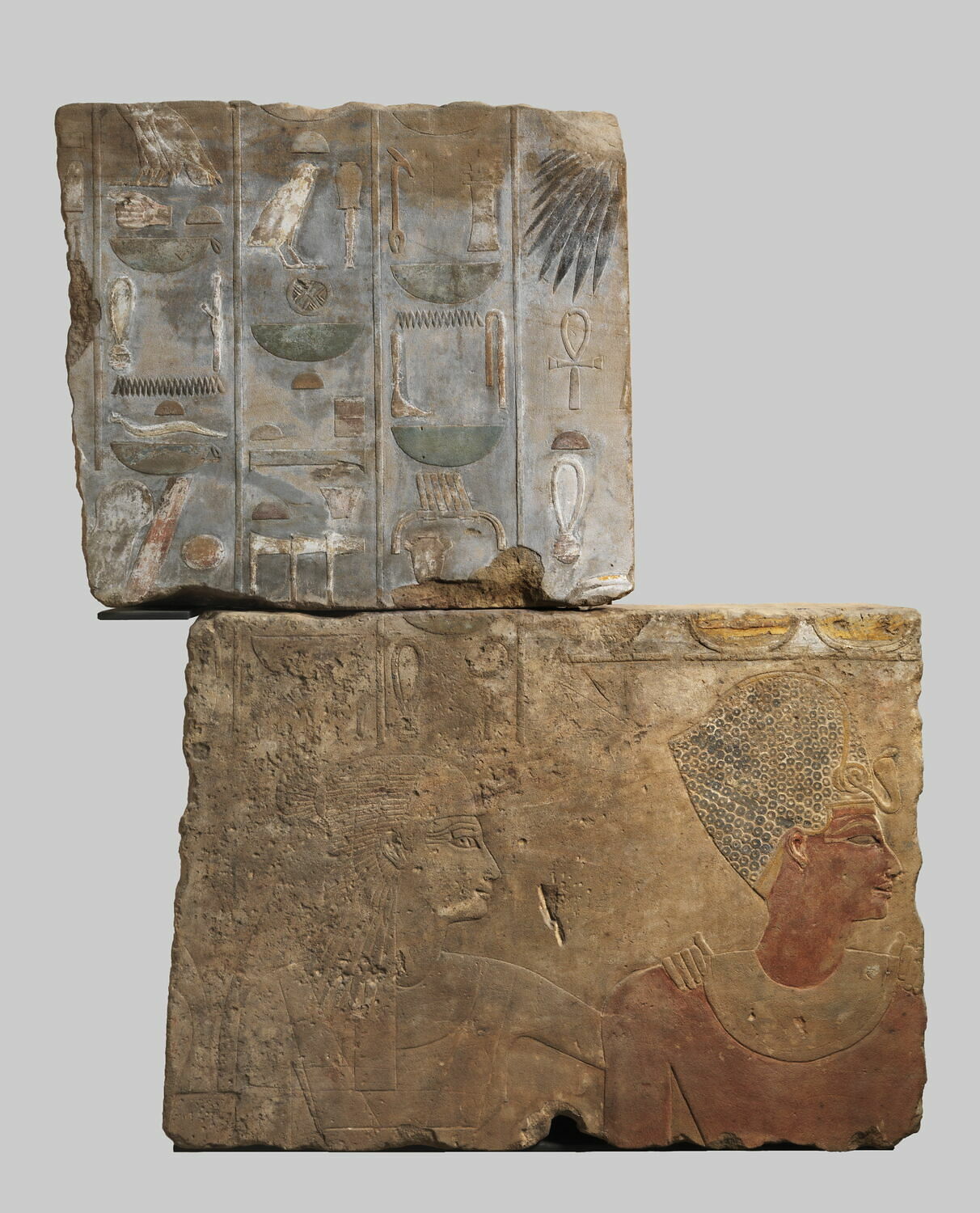 relief mural ; bloc de paroi, Thoutmosis III (contexte de fouilles) (-1479 - -1425)