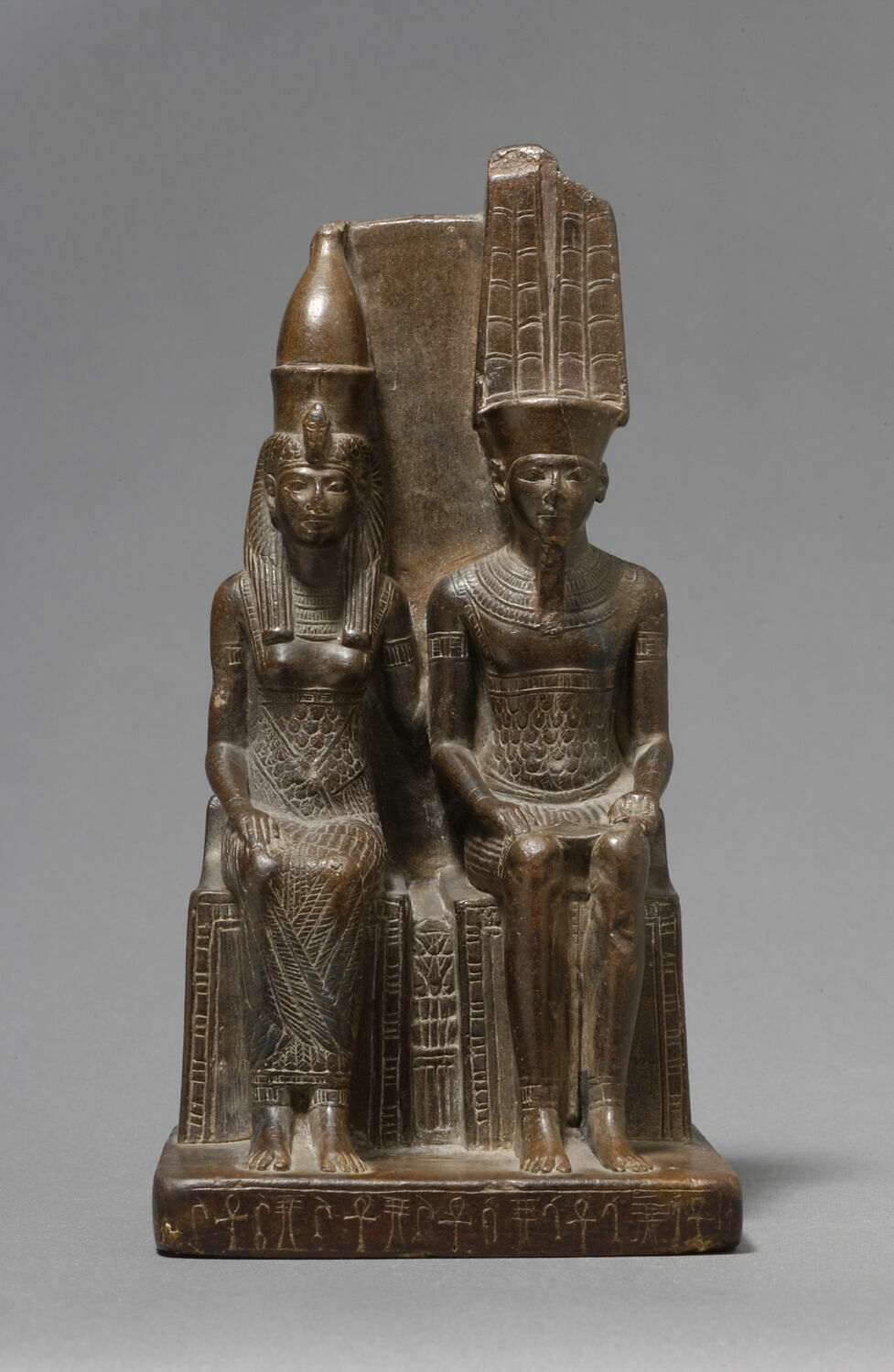 statue de couple, Ramsès II ; Séthi I (attribution d'après style) (-1294 - -1212)