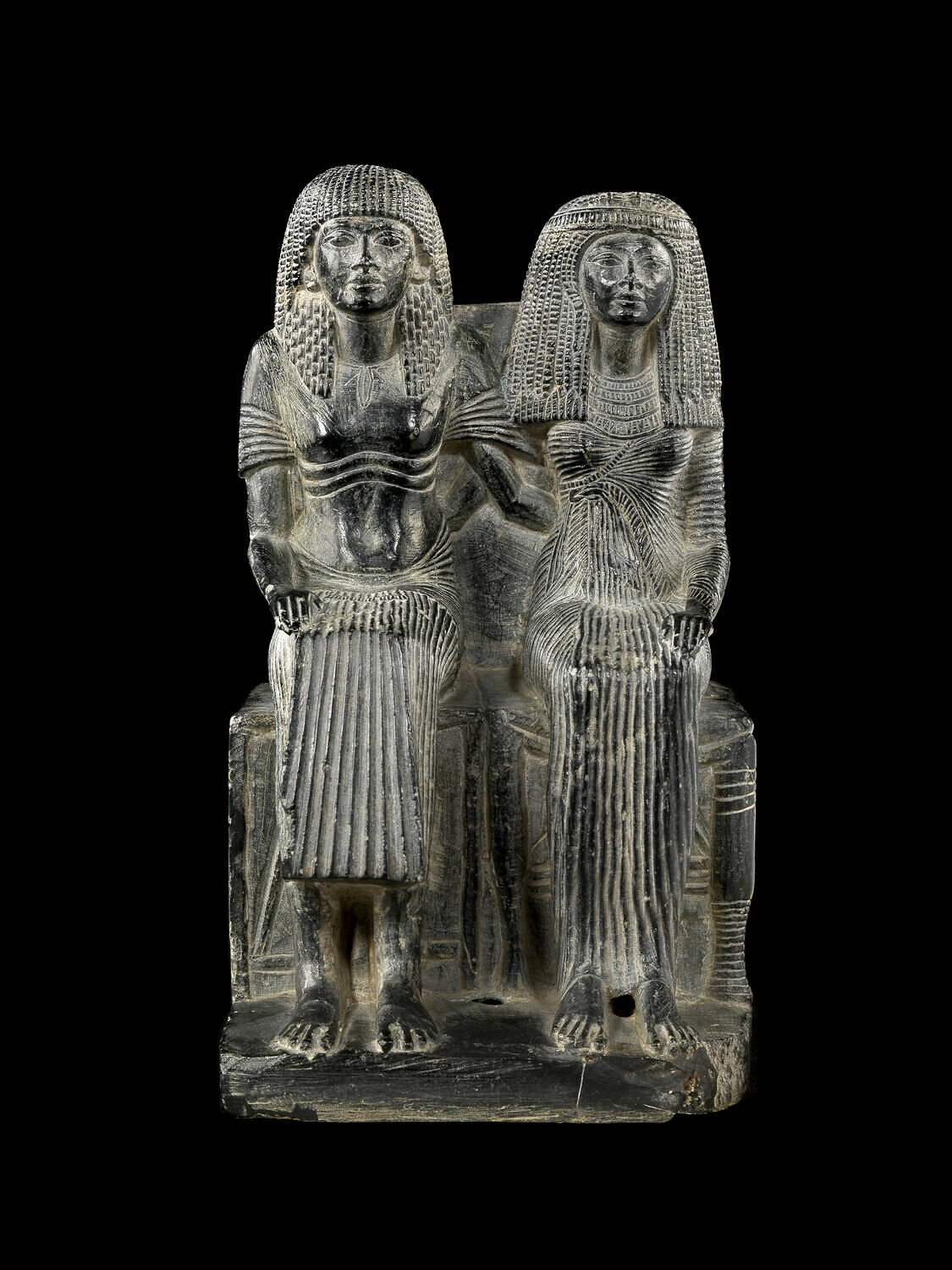 statue de couple, XIXe dynastie (attribution d'après style) (-1295 - -1188)