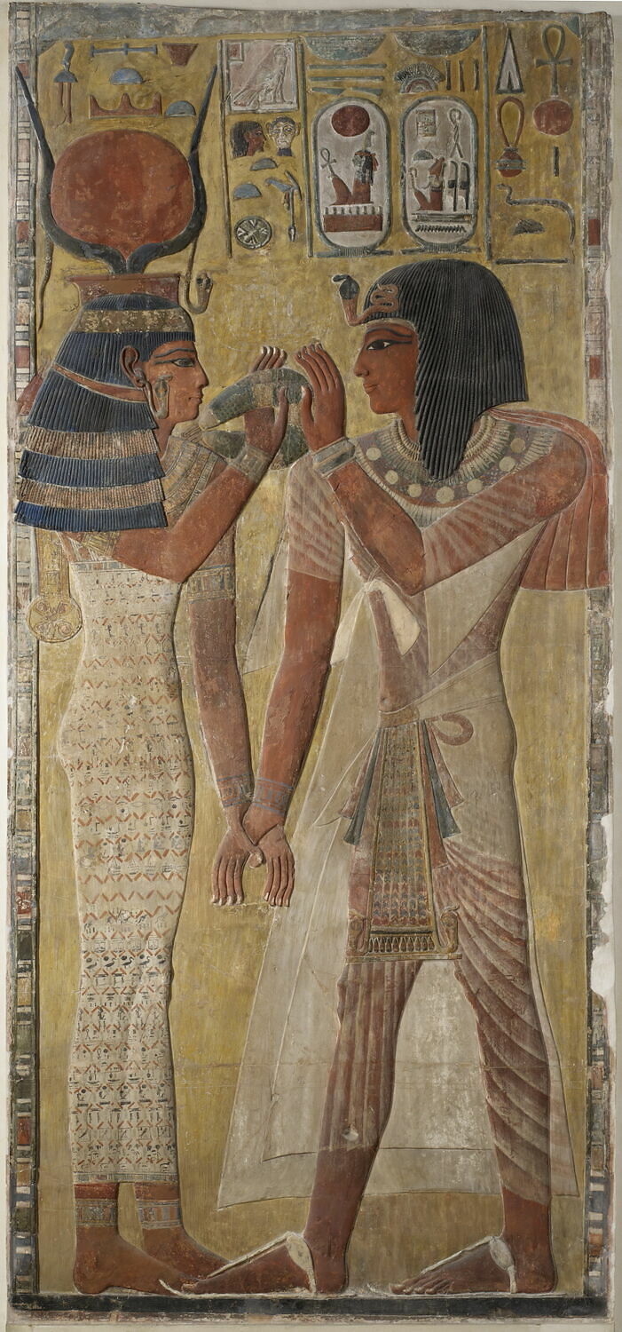 Relief de Séthi I et Hathor, Séthi I (inscription/dédicace/signature) (-1294 - -1279)