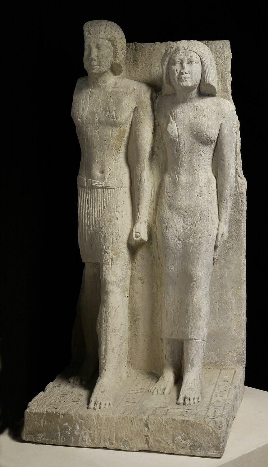 statue de couple, IVe dynastie (attribution d'après style) (-2675 - -2545)