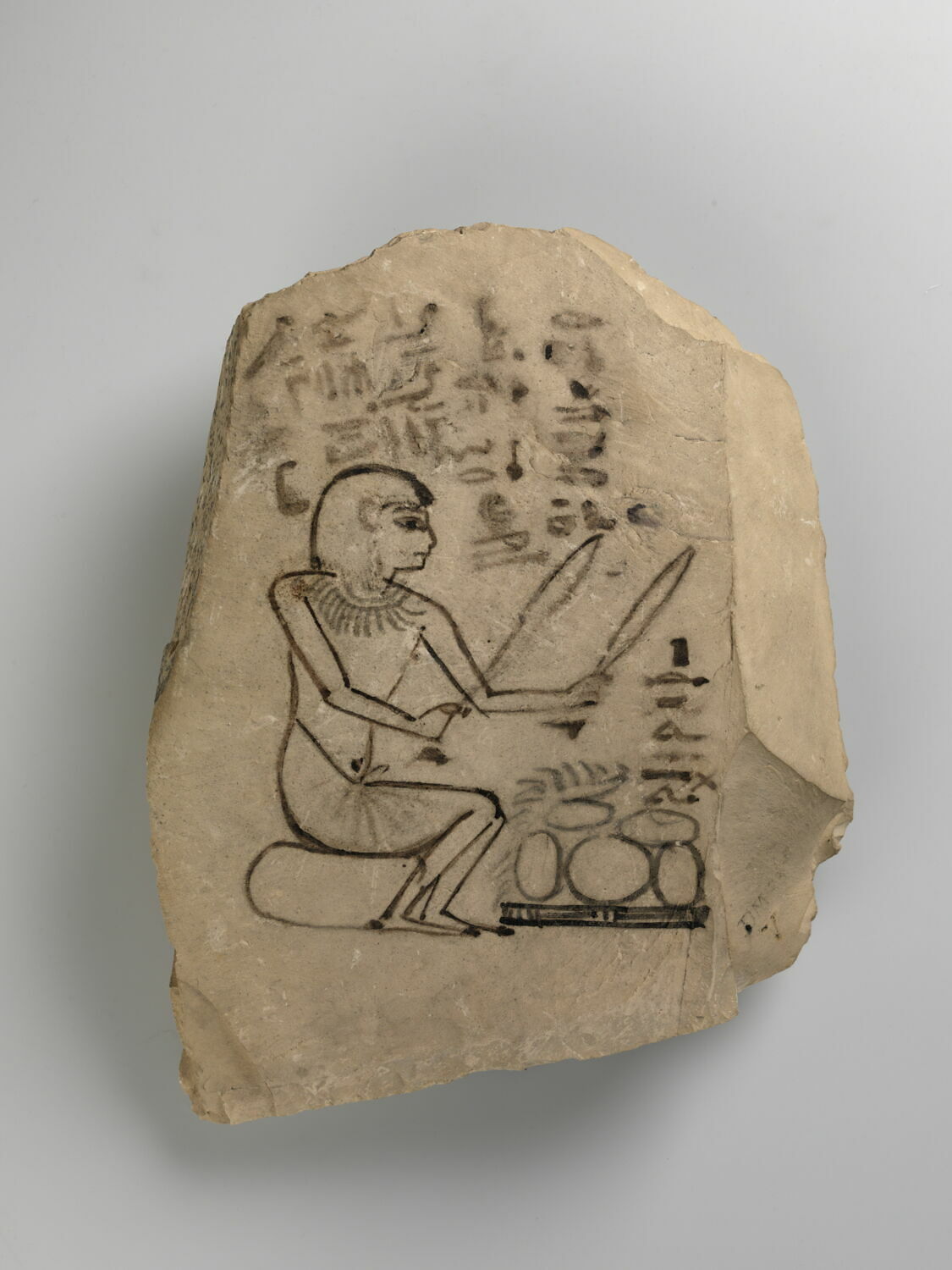 ostracon figuré, XIXe dynastie ; Ramsès II (contexte de fouilles) (-1295 - -1188)