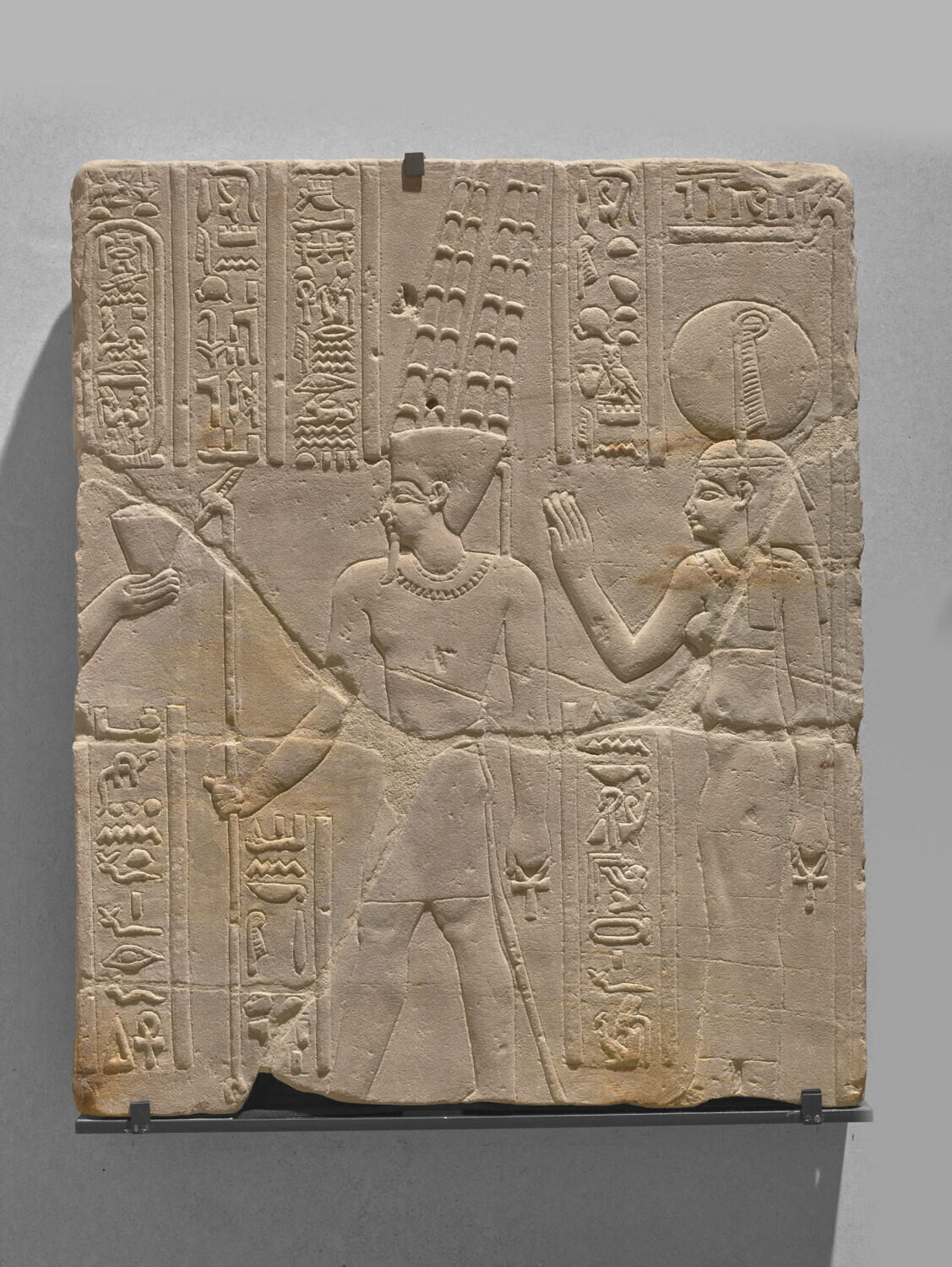 relief mural ; bloc de paroi, Ptolémée VIII Evergète II (inscription/dédicace/signature) (-170 - -163)