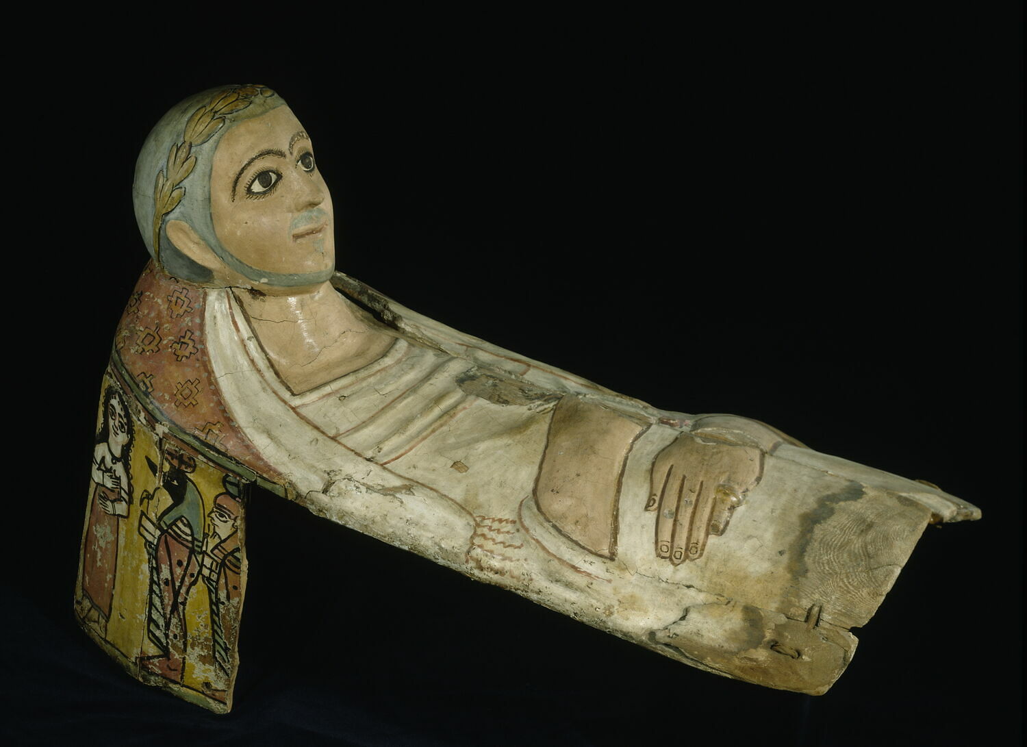 masque-plastron à dosseret, époque romaine (attribution d'après style) (200 - 299)